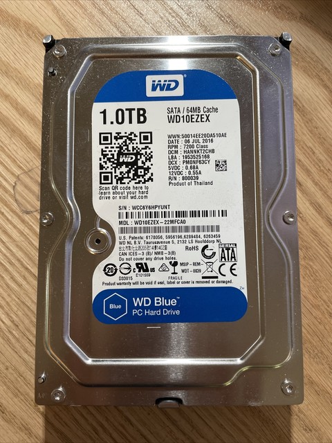 Wd10ezex-22mfca0 DCM Ehnnkt2ahb Western Digital 1tb SATA 3.5 Hard Drive ...