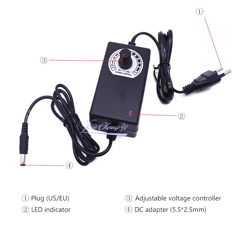 adjustable power supply chargers DC 1-36V AC100-240V Converter adapter switching - Image 4 of 4