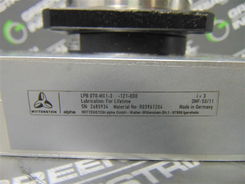 USED Wittenstein alpha LPB 070-MX1-3-121-000 Servo Motor Gearhead DMF: 50/11 - Image 2 of 4