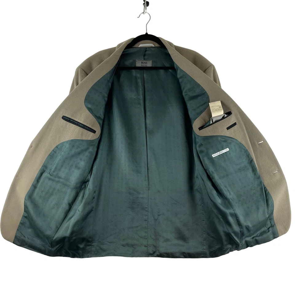 Blazer Hugo Boss Easy Line Hecho en Italia Mezcla Cachemira Beige 40L Foto 4 de 4