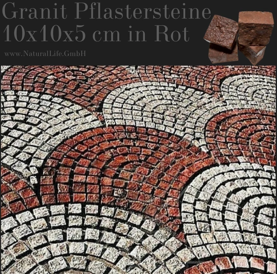 Granit Pflastersteine alle Farben gespalten o. gesägt o. geflammt ab 33,30 € /m² - Bild 2 von 4