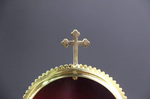 Maßgeschneidertes Messing Monstrance-Reliquiar mit Luna schön und erschwinglich! 9" Hoch - Bild 5 von 10