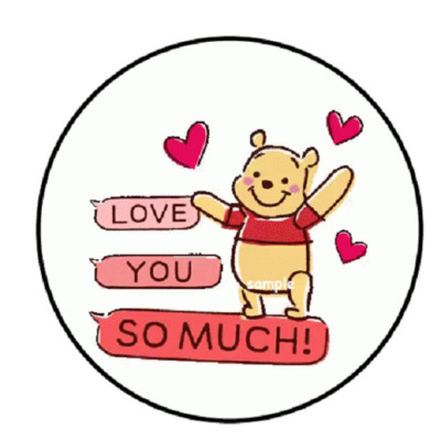 30 LOVE YOU SO MUCH STICKERS ENVELOPE SEALS LABELS 1.5'' ROUND