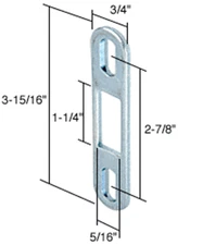 CRL 3/4" Wide Lock Keeper; 2-7/8" Screw Hole for Adams Rite