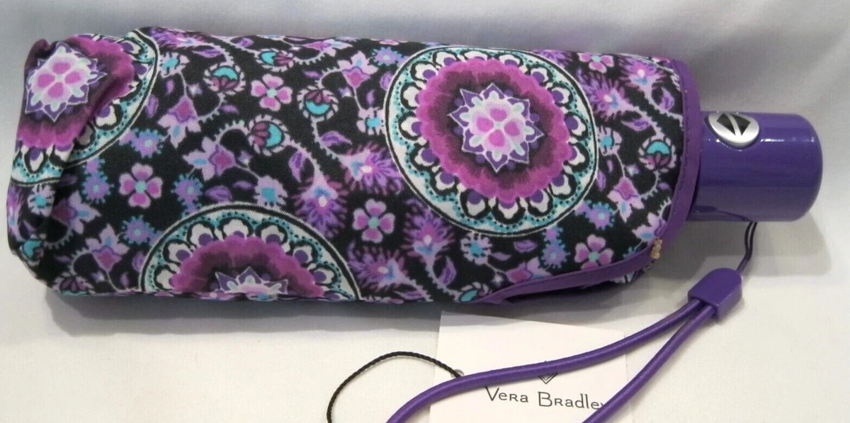 Vera Bradley LILAC MEDALLION Mini UMBRELLA for Purse TOTE Backpack
