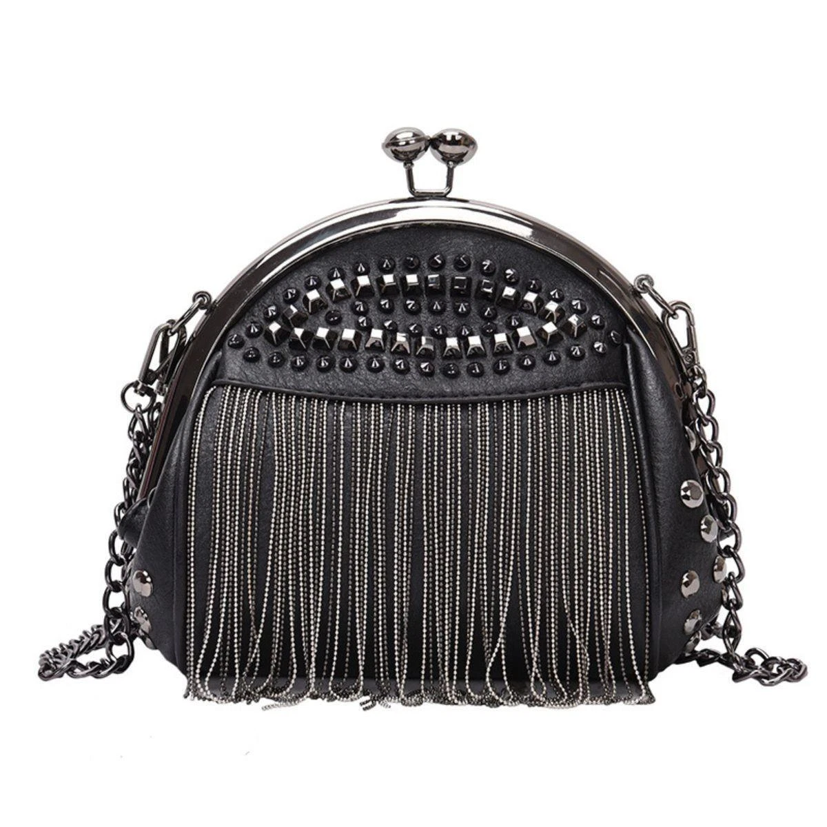 SURI FREY Borsa a Mano Donna Nera Borchie Elegante