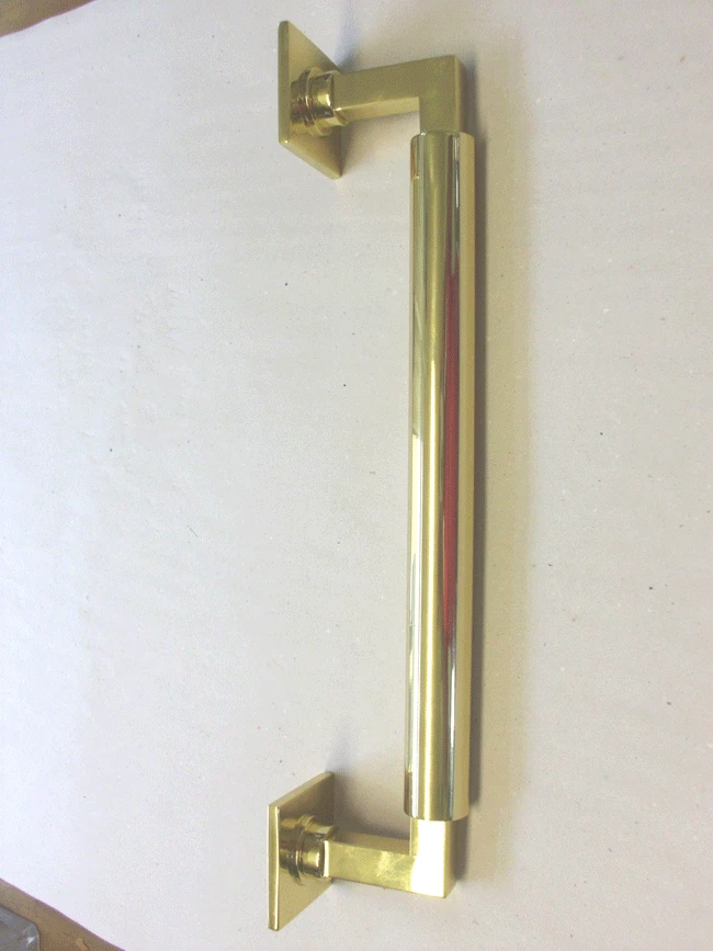 STOSSGRIFF Stangengriff Haustürgriff EDEL Bauhaus Messing Groß schlicht edel - Bild 2 von 3