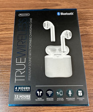 Sentry True Wireless Bluetooth Earbuds W/Portable Charge Case 4/12 Hrs Playtime