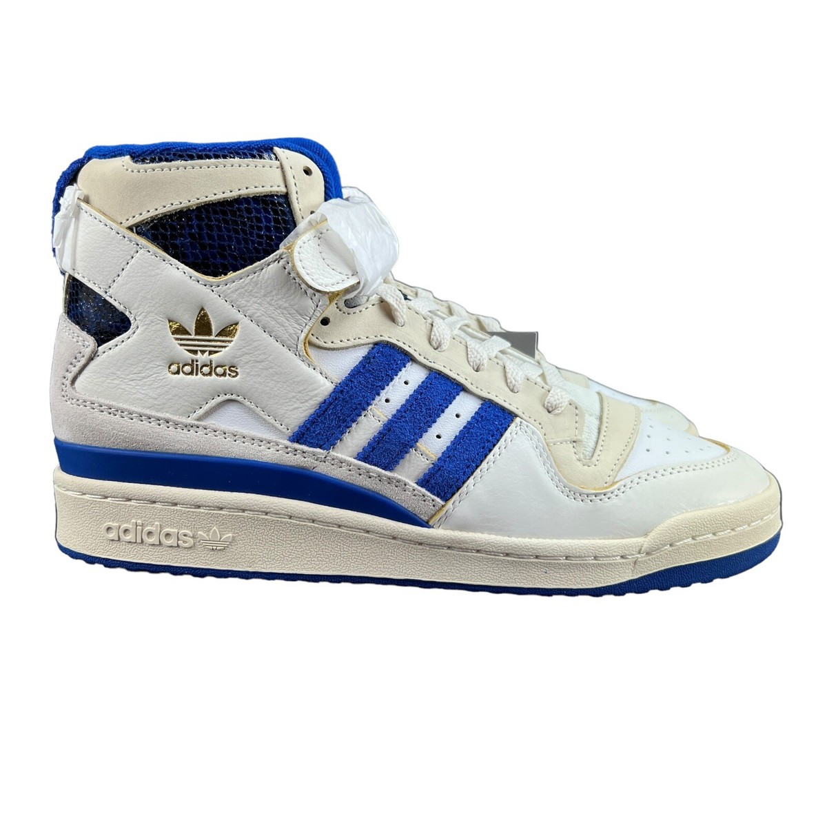 シューズ(男性用) Adidas Forum '84 High Bucks Adidas Men's Forum 84 HI Cloud White Team Royal Blue Shoes