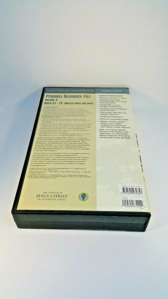 PEDIGREE RESOURCE FILE Volume 3 family Search Discs 51-75 Master Index Included - Image 2 of 4
