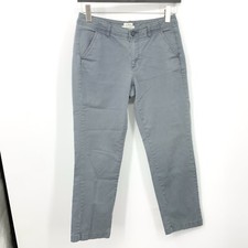 LL Bean Women Size 6 Petite Pants Chinos Khakis Blue Organic Cotton Stretch