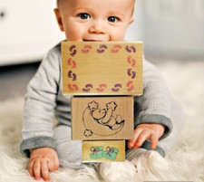 Baby Themed Rubber Stamps Wood Mounted 3 Sizes  Designs DIY Crafts Cards  