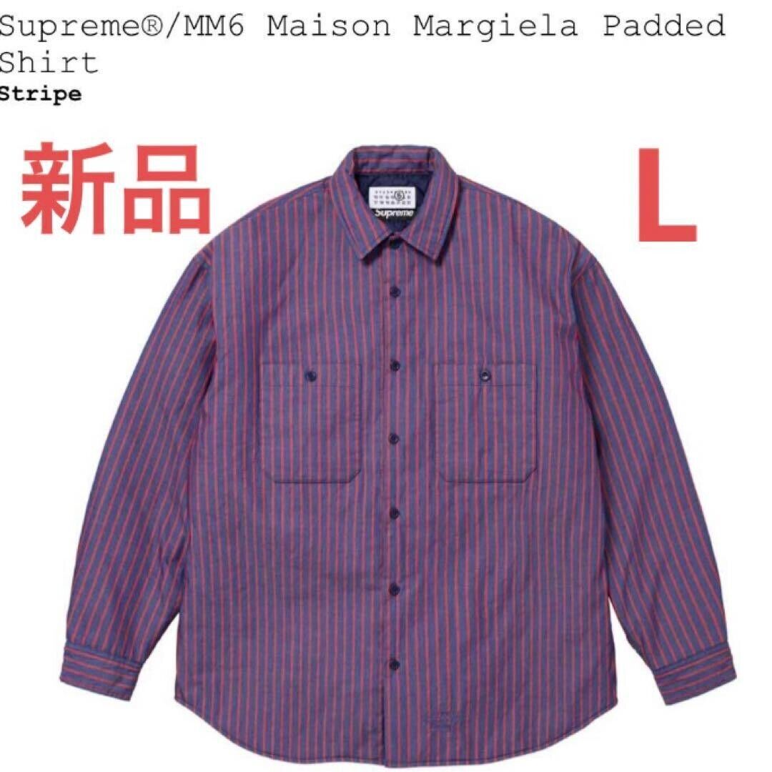 SUPREME 24SS x MM6 Maison Margiela Padded Shirt M6 Striped SUPREME 24SS x MM6 Maison Margiela Padded Shirt M6 Striped