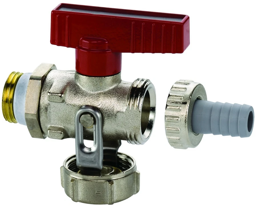 KFE-Kugelhahn Simplex 1/2" vernickelt selbstdicht. PN 16 m.Schlauchverschr. - Bild 2 von 2