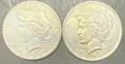 [Lot of 2] 1925-S & 1926-D Peace Dollar - 90% Silver US Coins AU