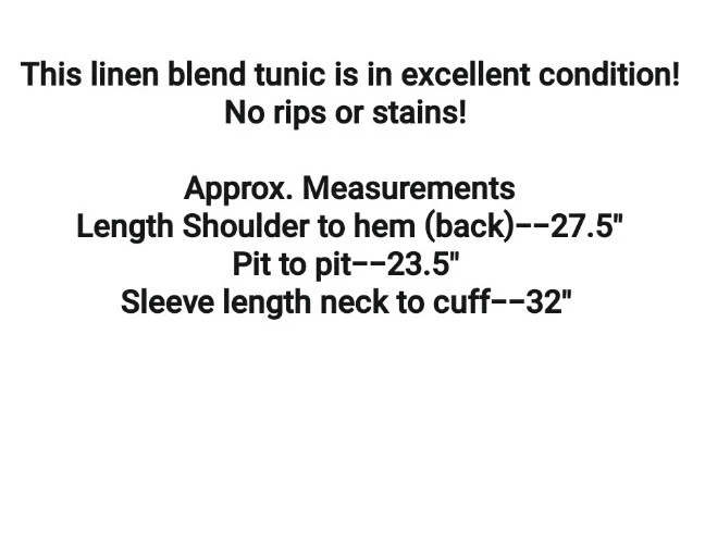 Nicole Miller Tunic Top XL Sage Green Popover Linen Lyocell Kangaroo Pocket  - Image 2 of 4