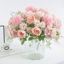 Artificial Silk Peony Flowers Bunch Bouquet Home Wedding Garden Party Decor PN
