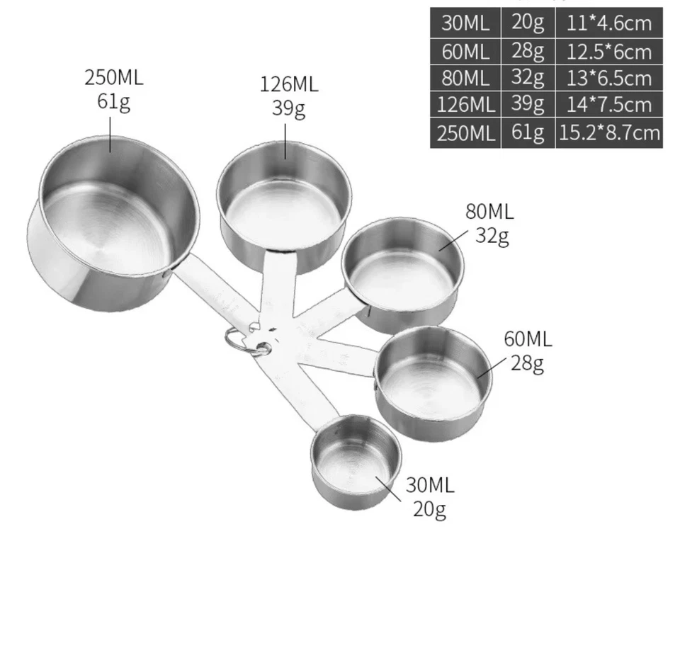 Measuring Cups & Spoon Set 13Pcs Premium Stainless Steel including clip spoon - Image 3 of 4