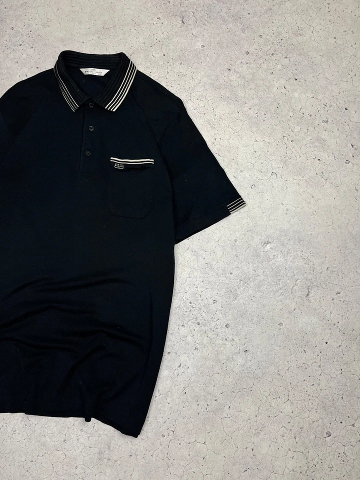 Balenciaga Golf Vintage Polo T-Shirt Embroidered BB Logo Size M - Image 4 of 4
