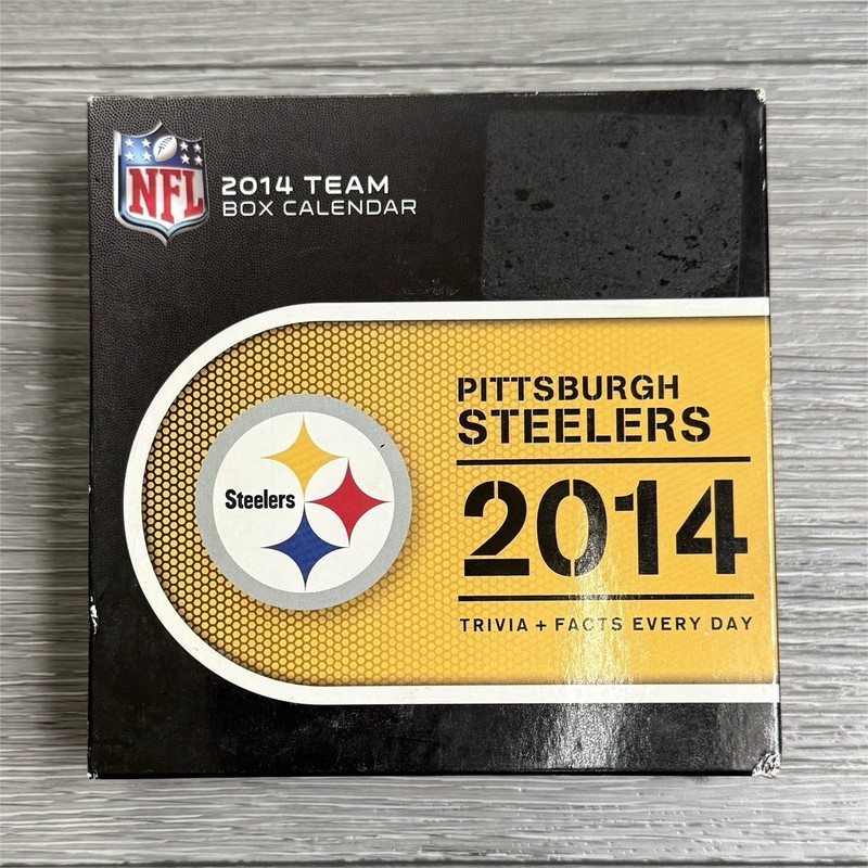 Turner NFL 2014 Pittsburgh Steelers Team Box Calendar Trivia + Facts Every Day