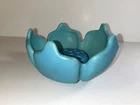 Vintage Van Briggle Art Pottery Ming Blue Lotus Bowl with Flower Frog Colo USA
