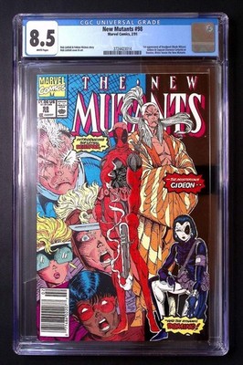 The New Mutants #98 CGC 8.5 Kiosk WP (Marvel 1991) 1st Appearance Deadpool