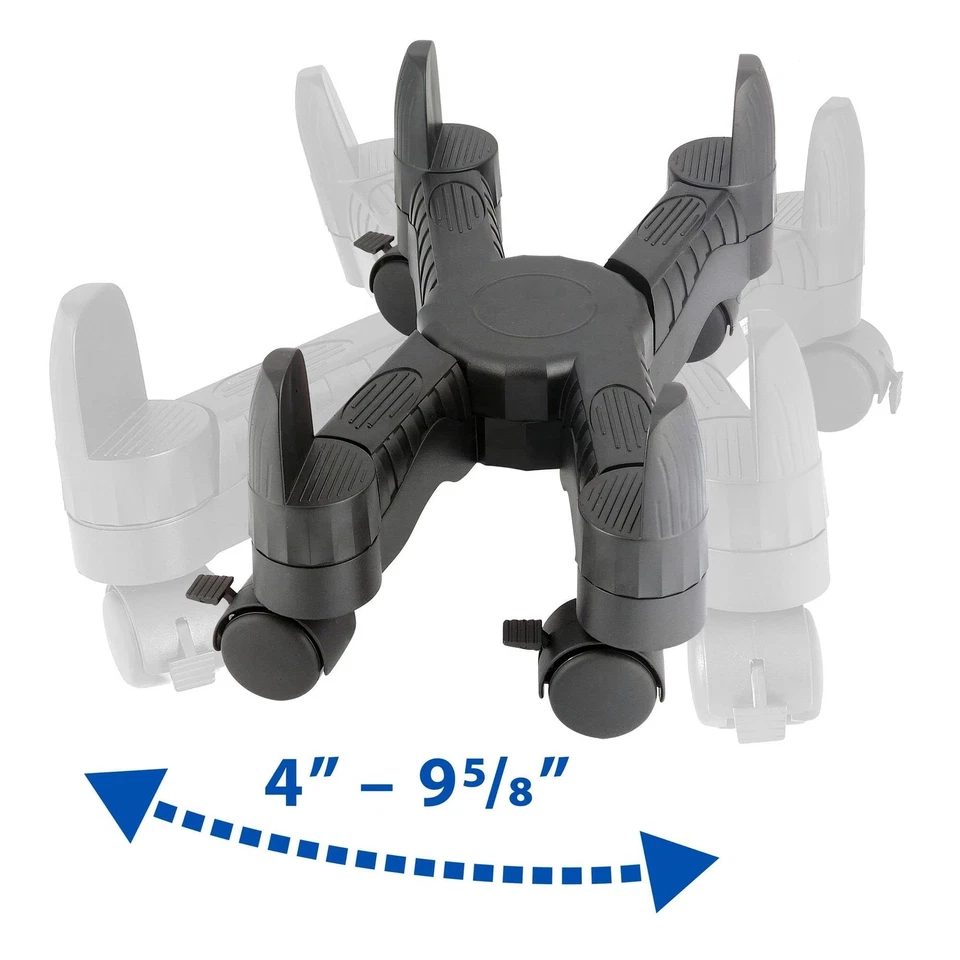 Мобильная подставка для центрального процессора Kantek с регулируемой шириной и блокирующимися роликами, 16 дюймов Wi... - Изображение 2 из 4