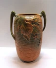 ROSEVILLE Pottery American Arts/Crafts BUSHBERRY Double Twig Handled VASE #31-7"