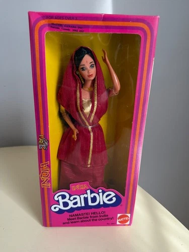 VINTAGE 1981 INDIA Barbie Doll #3897 NRFB Dolls of the World DOTW Mattel RARE