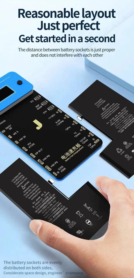 JCID BT01 Battery Activation Fast Charging Board Charger Tester For iPhone 6-13 - Image 3 of 4