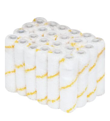 24 Pack 4 Inch Microfiber Paint Roller Covers for Wall House Painting Supplies