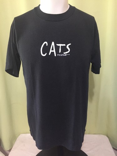 Vintage Cats Musical 1981 Men's Black T 