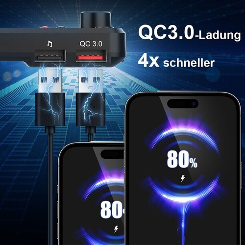 FM Transmitter Bluetooth5.0 KFZ Dual USB Auto Ladegerät für Handy Radio Adapter - Bild 17 von 17