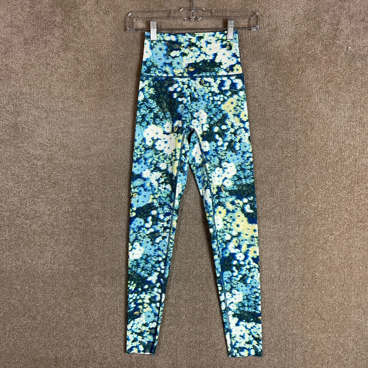 Offline by Aerie Goals Leggings Womens Size XS Blue Path 3D Floral