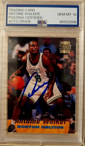 Antoine Walker Signed Celtics 1996-97  Premium Rookie Card  - (PSA/DNA) GEM 10