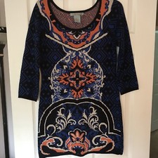 Womans Printed Sweater Sz M