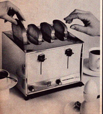 Toastmaster 4 Slice Toaster 1967 Vintage Prin...