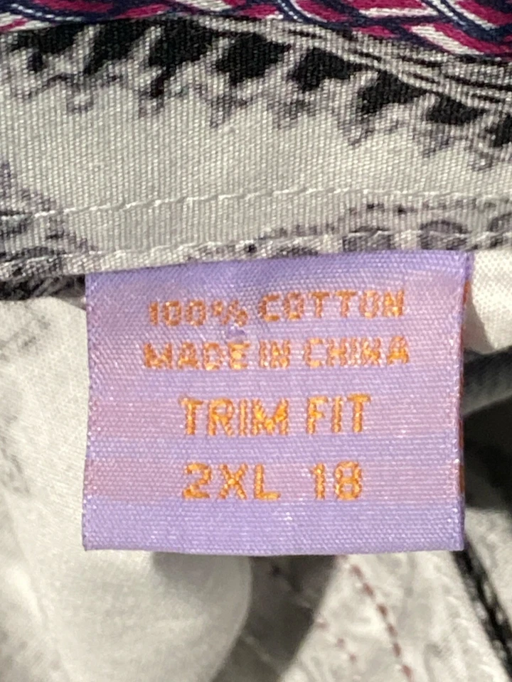 Camisa Steven Land Brooklyn 1991 colorida manga larga abotonada ajuste 2XL 18 Foto 4 de 4