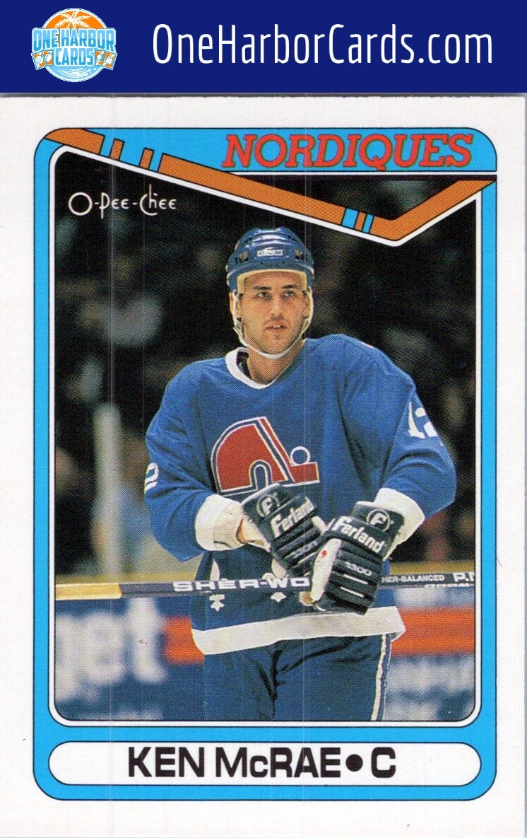 1990 O-Pee-Chee Quebec Nordiques Hockey Card #411 Ken McRae | eBay