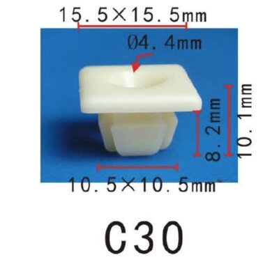 20pcs Fit GM 4755299,3907444 license plate nut - Autobahn88 | eBay