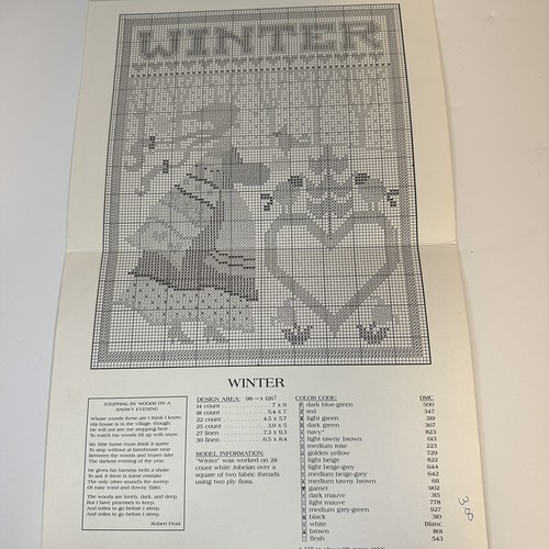 Vintage Cricket's Companion/Collection Cross Stitch Pattern 1987 Winter Num 41 - Picture 2 of 3