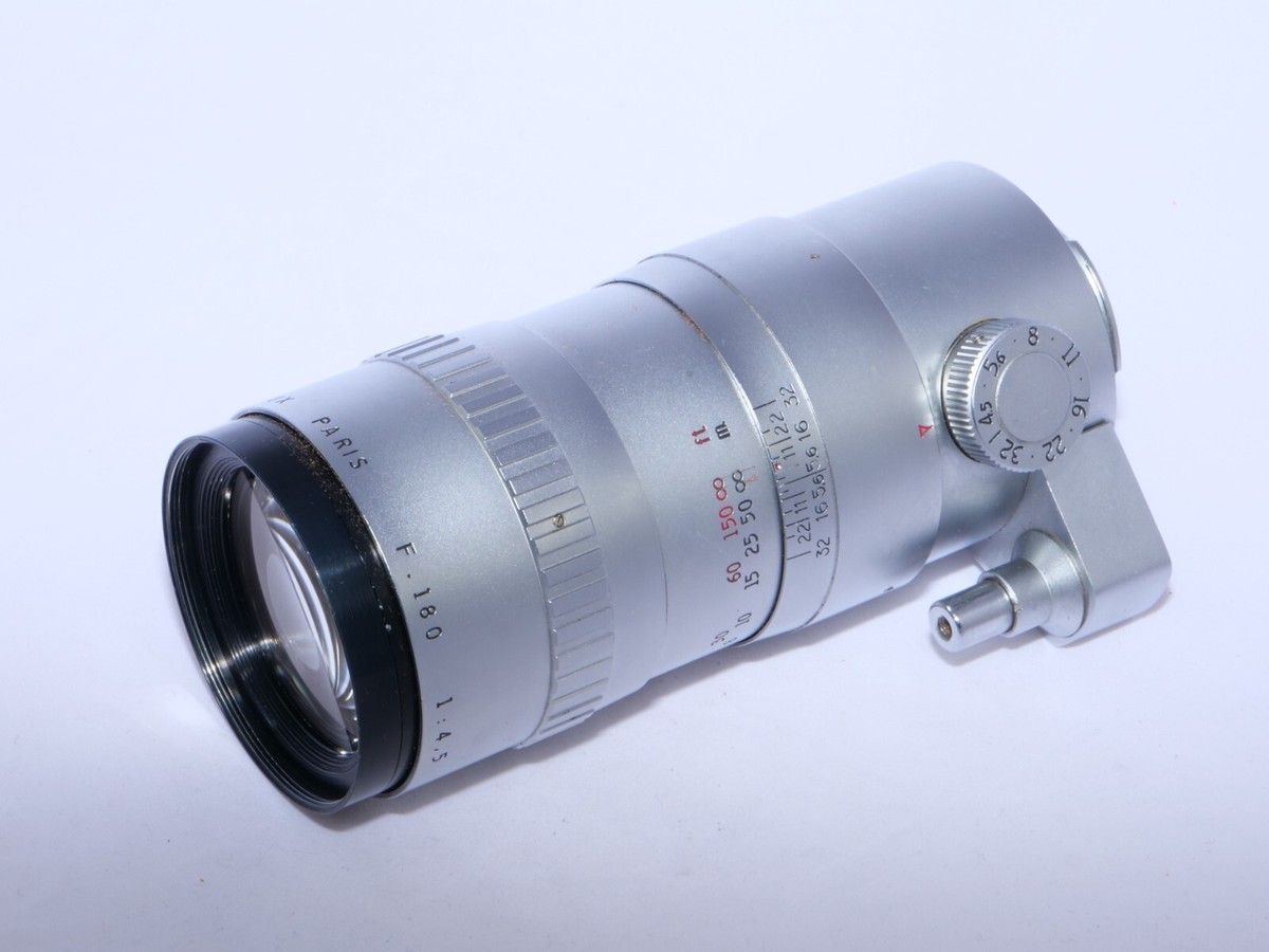 Exakta Angenieux 180mm f/4.5 type P21 Tele Lens. Exakta VX. Case