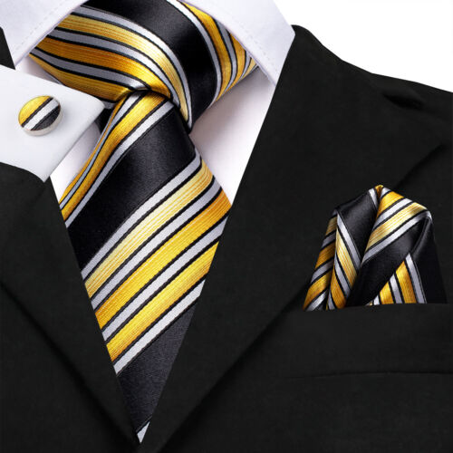 Reino Unido 100 % seda para hombre corbata de cachemira conjunto de corbatas azules a rayas florales negras corbatas de boda - Imagen 192 de 248