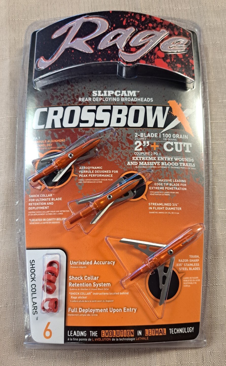 Rage Crossbow x Slipcam Rear Deploying Broadheads eBay