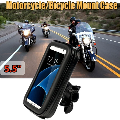 Motorcycle Phone Holder Support Bike HandlebarStand Waterproof Mobile Mount Case