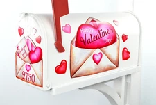 Mailbox Magnet (Partial Cover) Lg & Sm Envelope Happy Valentine's Day Custom