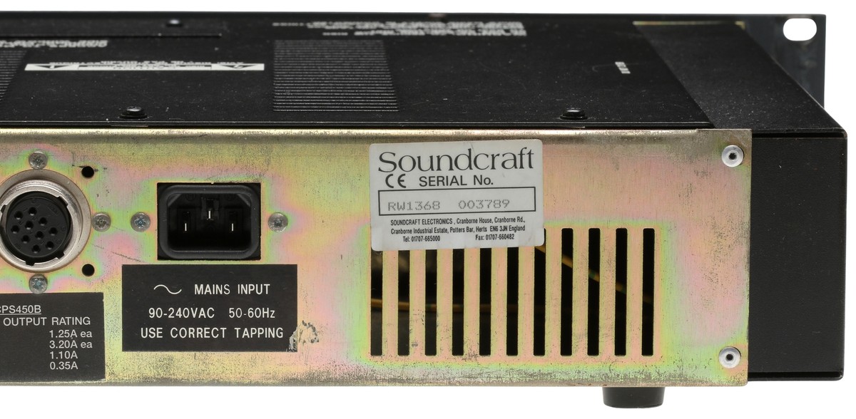 Soundcraft CPS-450/B Power Supply Audio Mixer Console