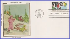 USA5 #2027 U/A COLORANO SILK FDC   Children & Sleds