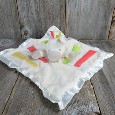 Cream Colored Zebra Lovey Plush Douglas Baby Horse Security Blanket Stuffed