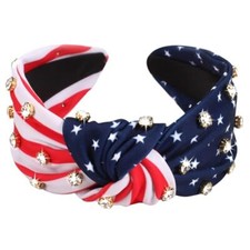 American Flag Knotted Headbands 4th of July Independence Day USA Patriotic C-5